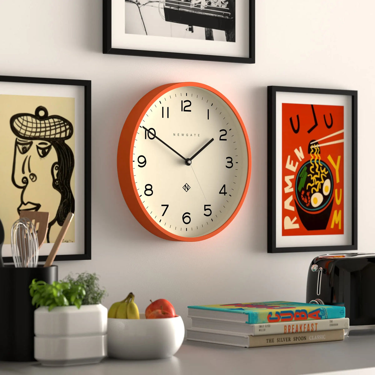 Newgate Number Three Echo Clock Silicone Orange - Image 4