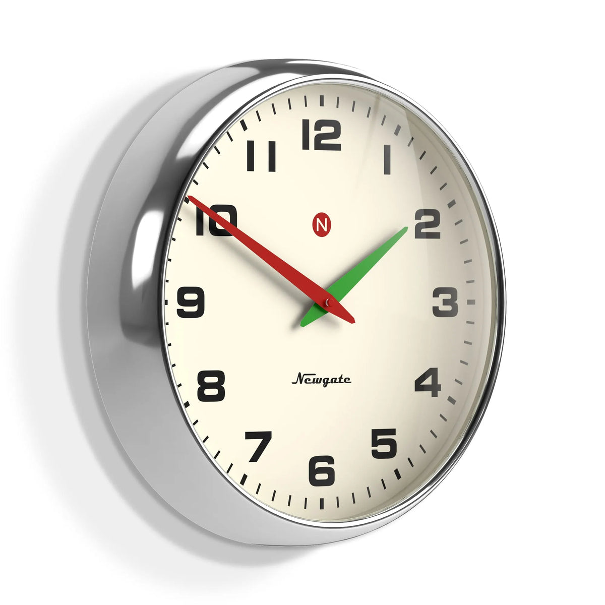 Newgate Superstore Wall Clock Alpha Dial Chrome - Image 2