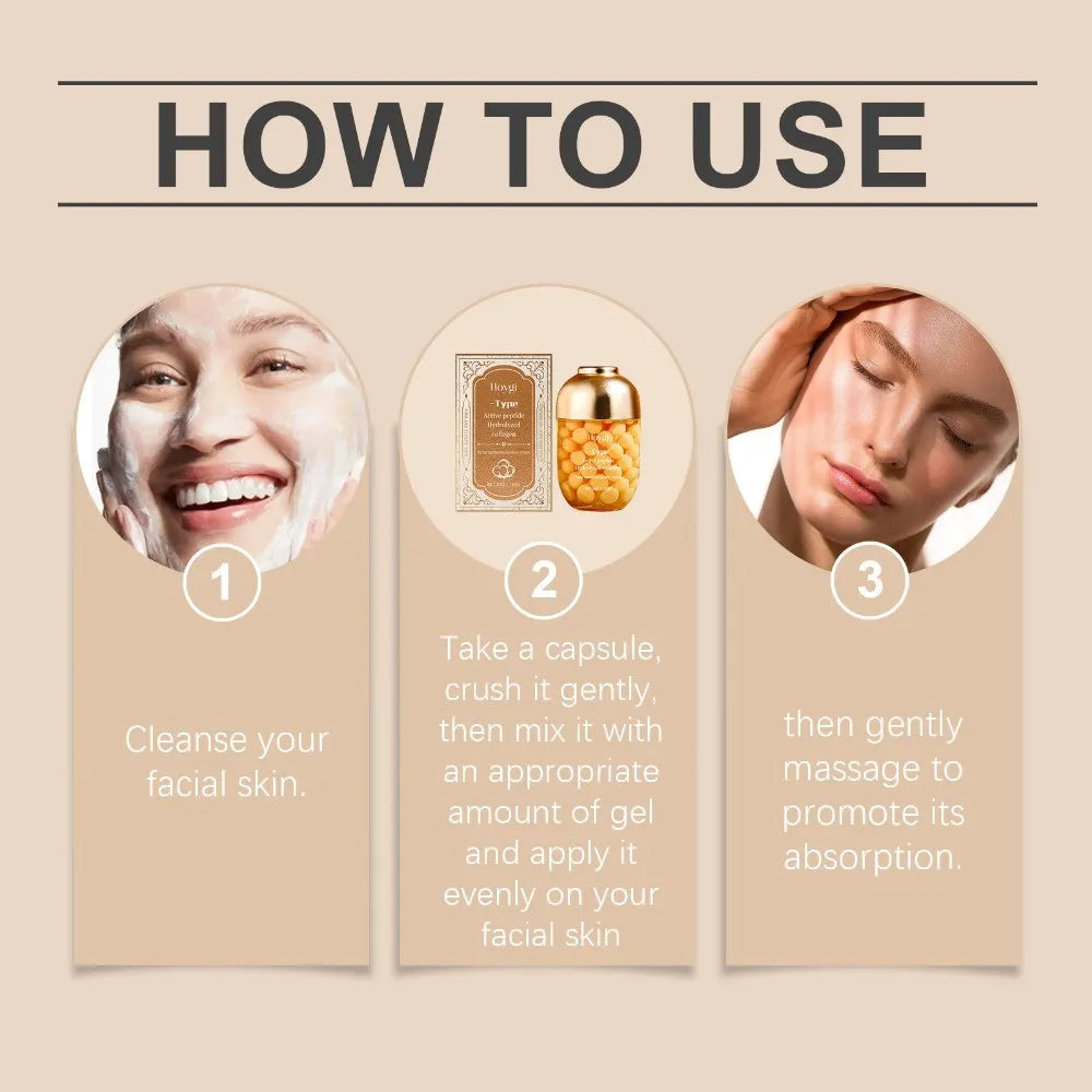 Hoygi Collagen Capsule Moisturizing And Hydrating Cream, Moisturizing And Lightening Fine Lines Skin Elastic Firming Cream - Image 7