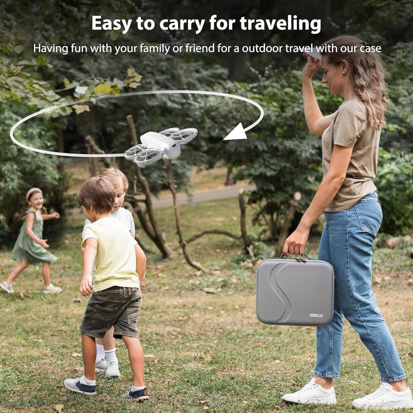 STARTRC Carrying Case for DJI Neo Portable PU Storage Protective Bag for DJI Neo Fly More Combo Accessories, Compatible with RC-N3 Remote Controller, Neo Intelligent Flight Battery, Charging Hub
- Image 5