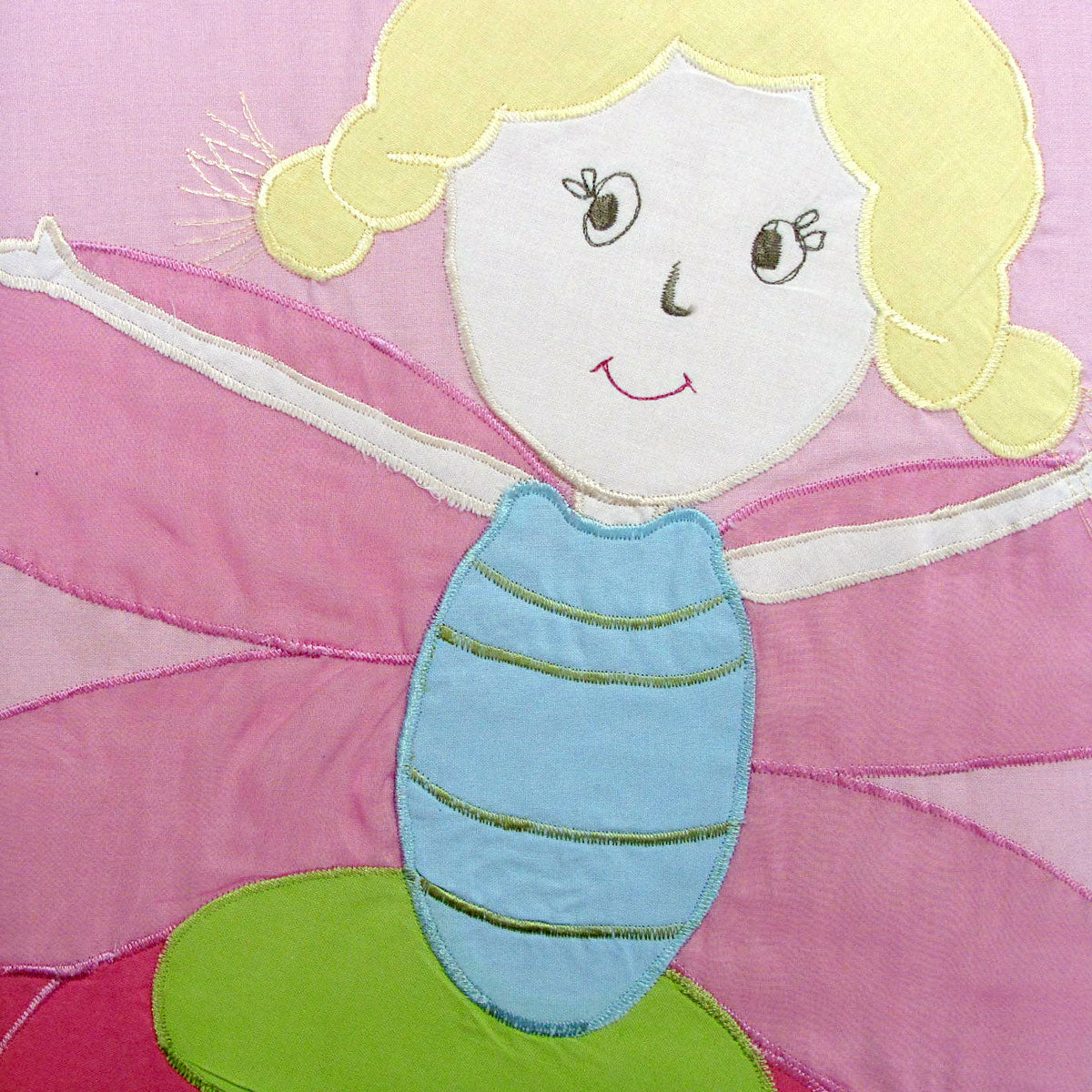 Fairies Embroidered Quilt Cover Set Single - Image 3