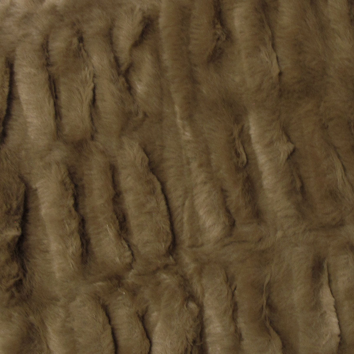 Harper Soft Ruched Pattern Faux Fur Throw Rug 127 x 152 cm Brown - Image 3