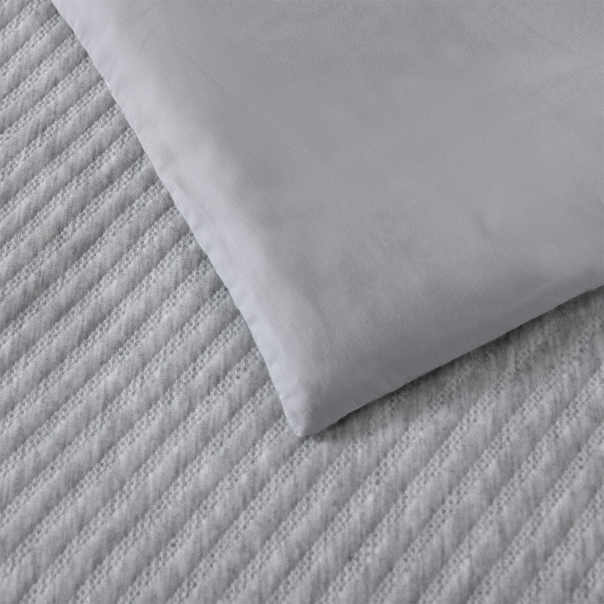 Bianca Pesaro Grey Polyester Cotton Quilt Cover Set King - Image 5
