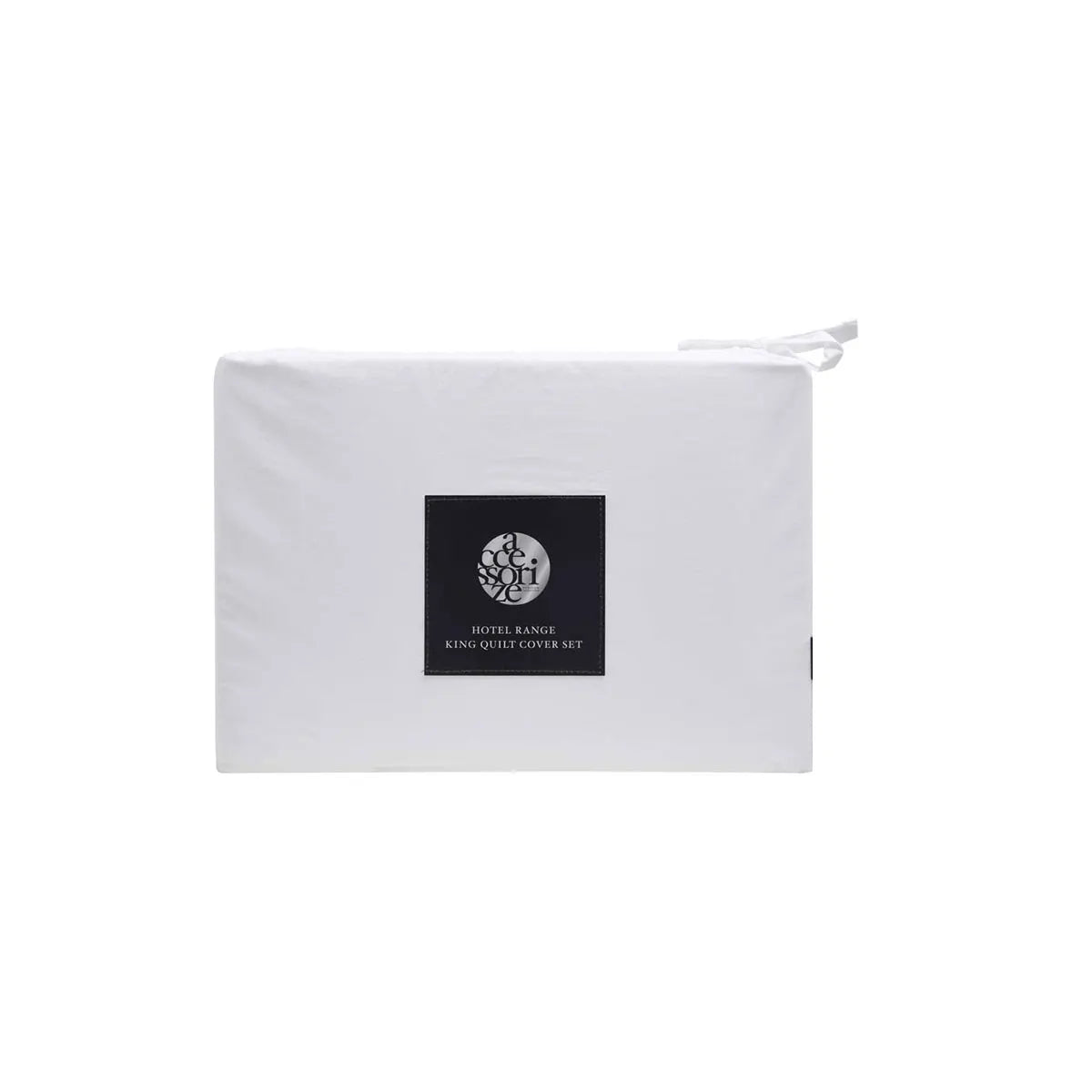 Accessorize White/Black Tailored Hotel Deluxe Cotton Quilt Cover Set Queen - Image 4