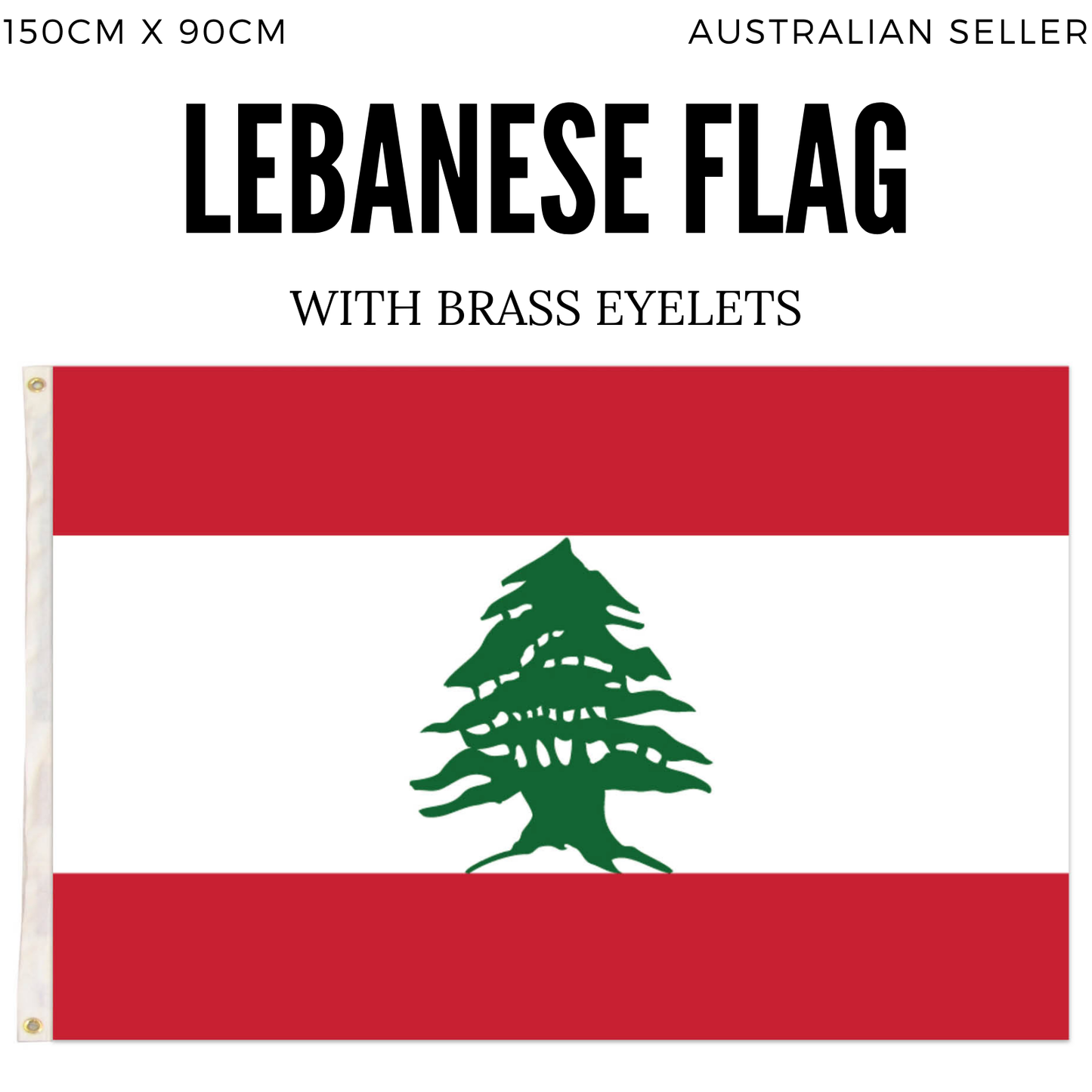 2x Lebanon Lebanese Country Flags Heavy Duty Outdoor - 150cm x 90cm - Image 4
