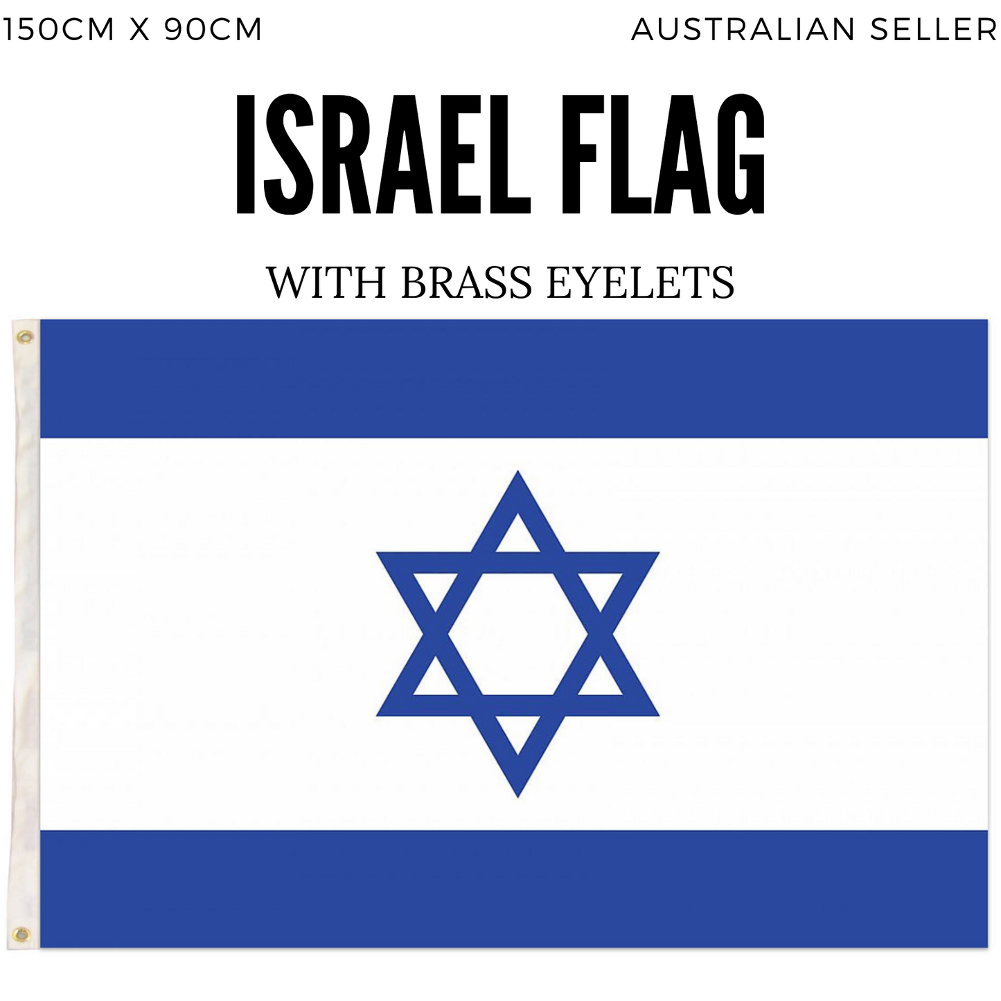 2x Israel Israeli Country Flags Heavy Duty Star Of David Jewish - 150cm x 90cm - Image 3