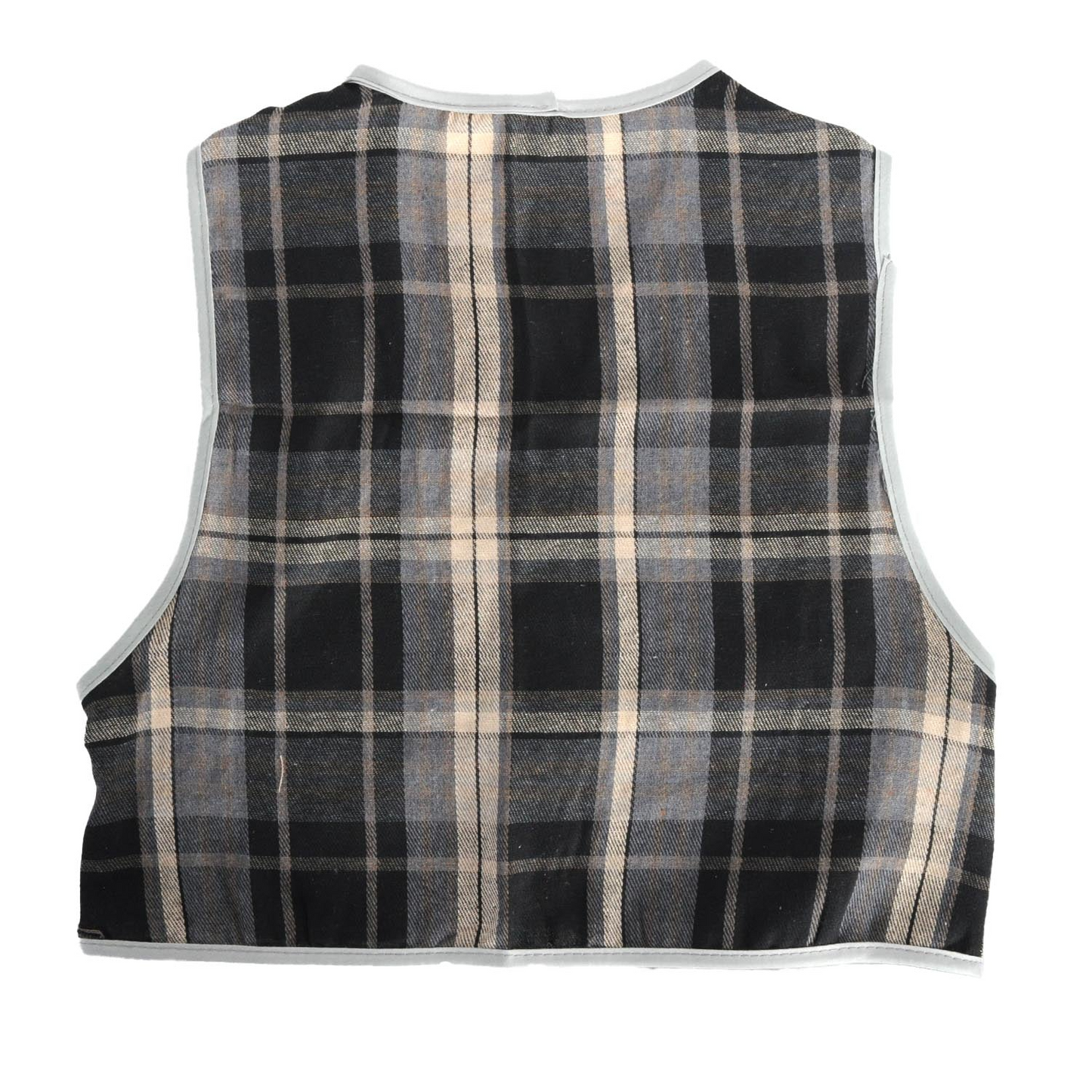 Childrens Grey Checkered Party Costume Vest Boys Kids Victorian, Cowboy or 1920s Style - Image 3