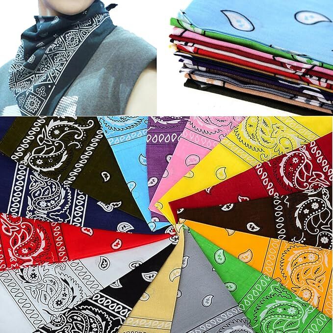 20x BANDANA Paisley 100% COTTON Head Wrap Durag Bandanna Scarf Mask BULK - Assorted Colour Pack - Image 9