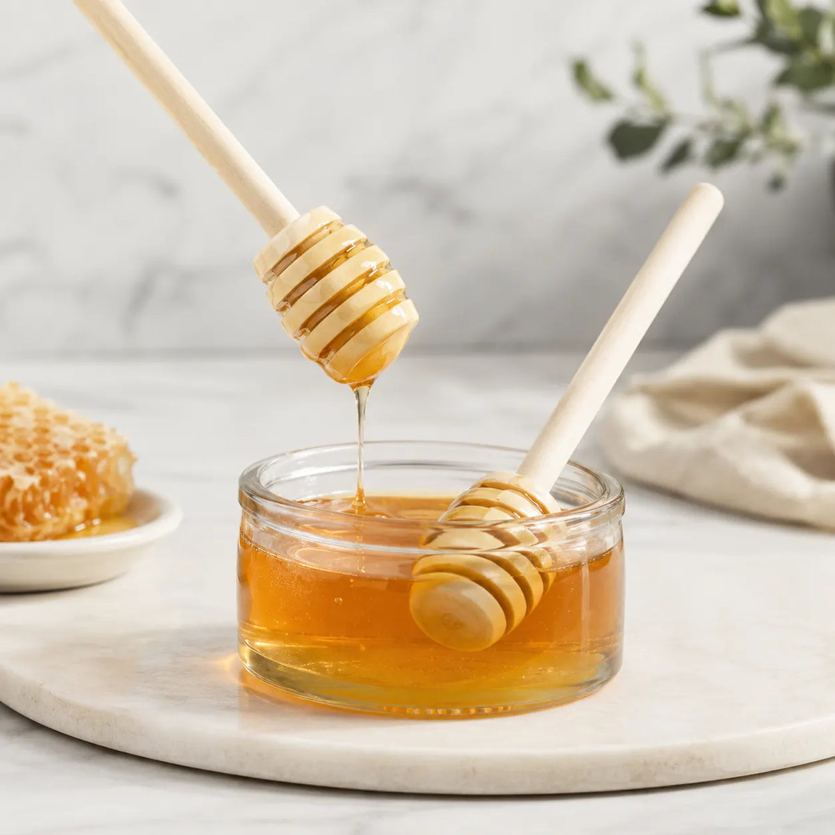 2x 16cm Honey Dippers Wooden Drizzler Dip Stick - Image 3