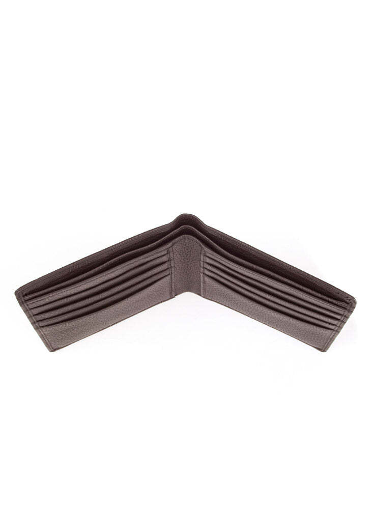 Dents RFID Pebble Grain Bifold Slim Leather Wallet - Chocolate - Image 5