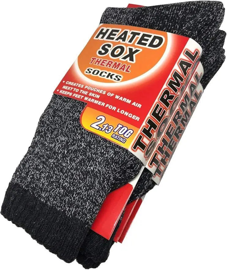 3 Pairs Mens THERMAL HEATED SOCKS Warm Winter Comfort Mens Work Sox Ski BULK - 6-11 UK - Image 3