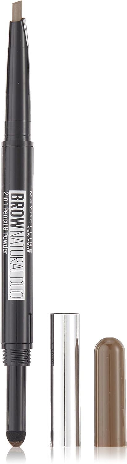 3x Maybelline New York Natural Eye Brow Duo 2 in 1 Pencil & Powder - Deep Brown - Image 5