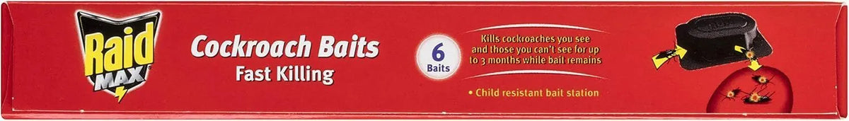 RAID 6x Baits Cockroach Baits Max Child Resistant Bait Station - Image 8