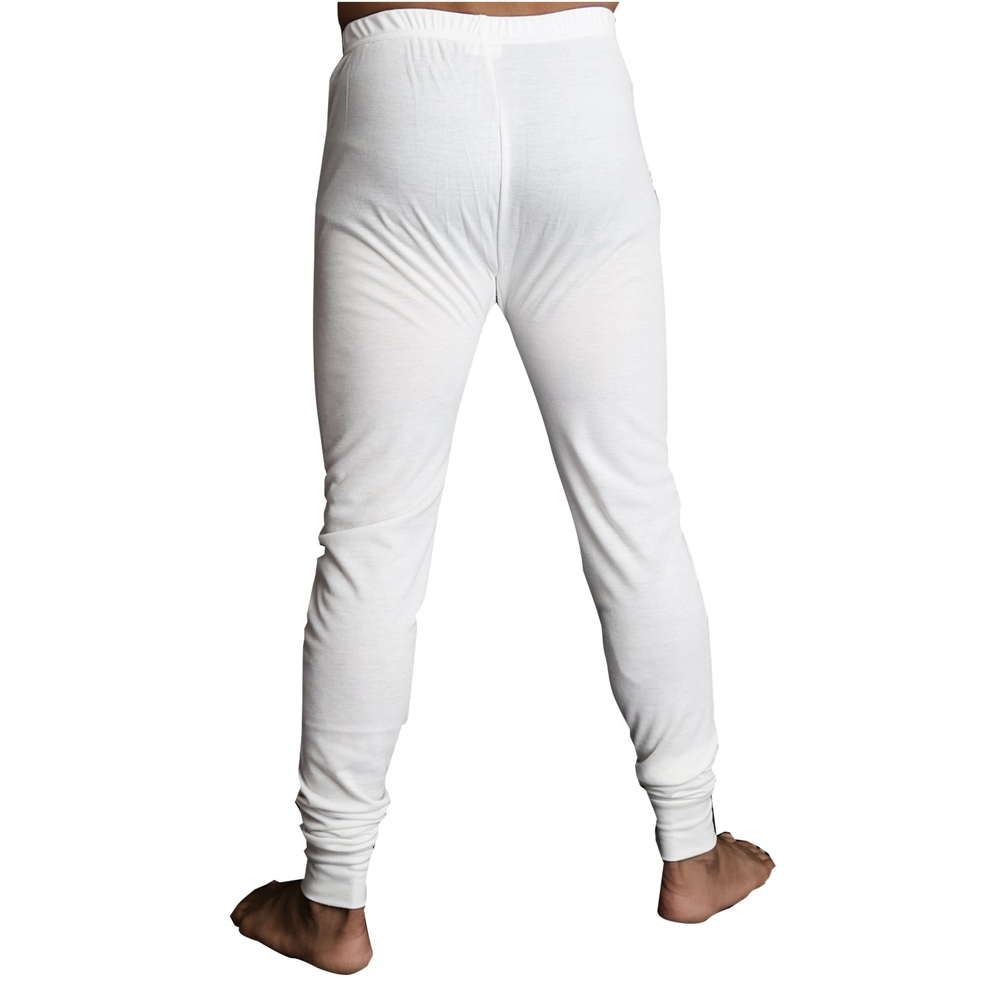 Mens Thermal Long John Pants Merino Wool Blend Base Layer Winter Warm - Beige - 4XL - Image 4