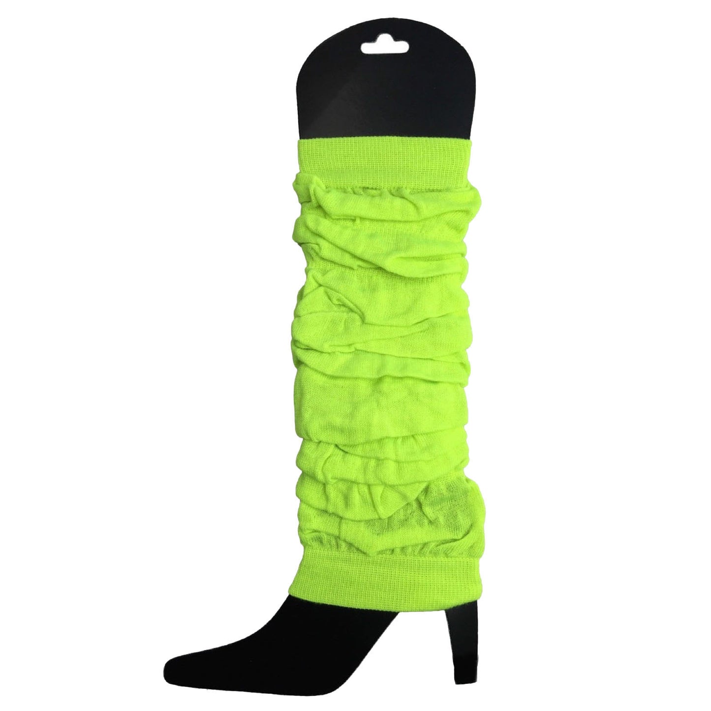 24 LEG WARMERS Knitted Womens Neon Party Knit Ankle Fluro Dance Costume 80s BULK - Fluro Yellow - Image 3