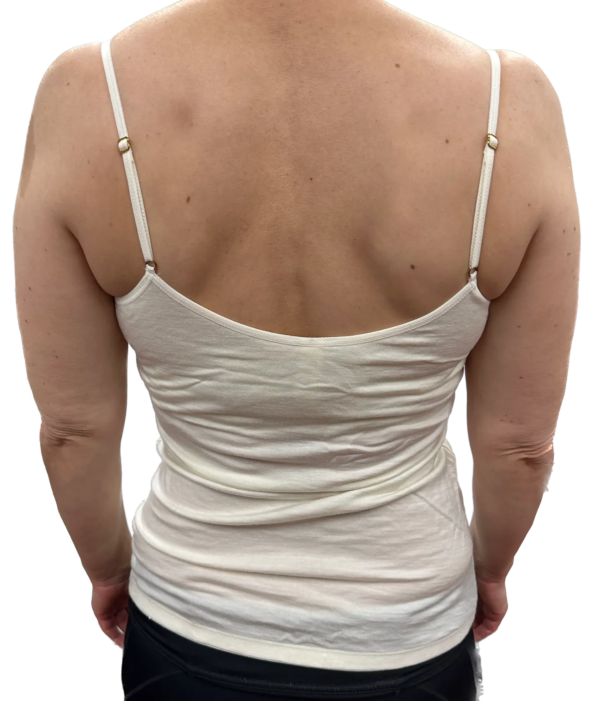 MERINO SKINS Womens Essential Camisole Wool Thermal Top Thermals Cami - Natural - Image 4