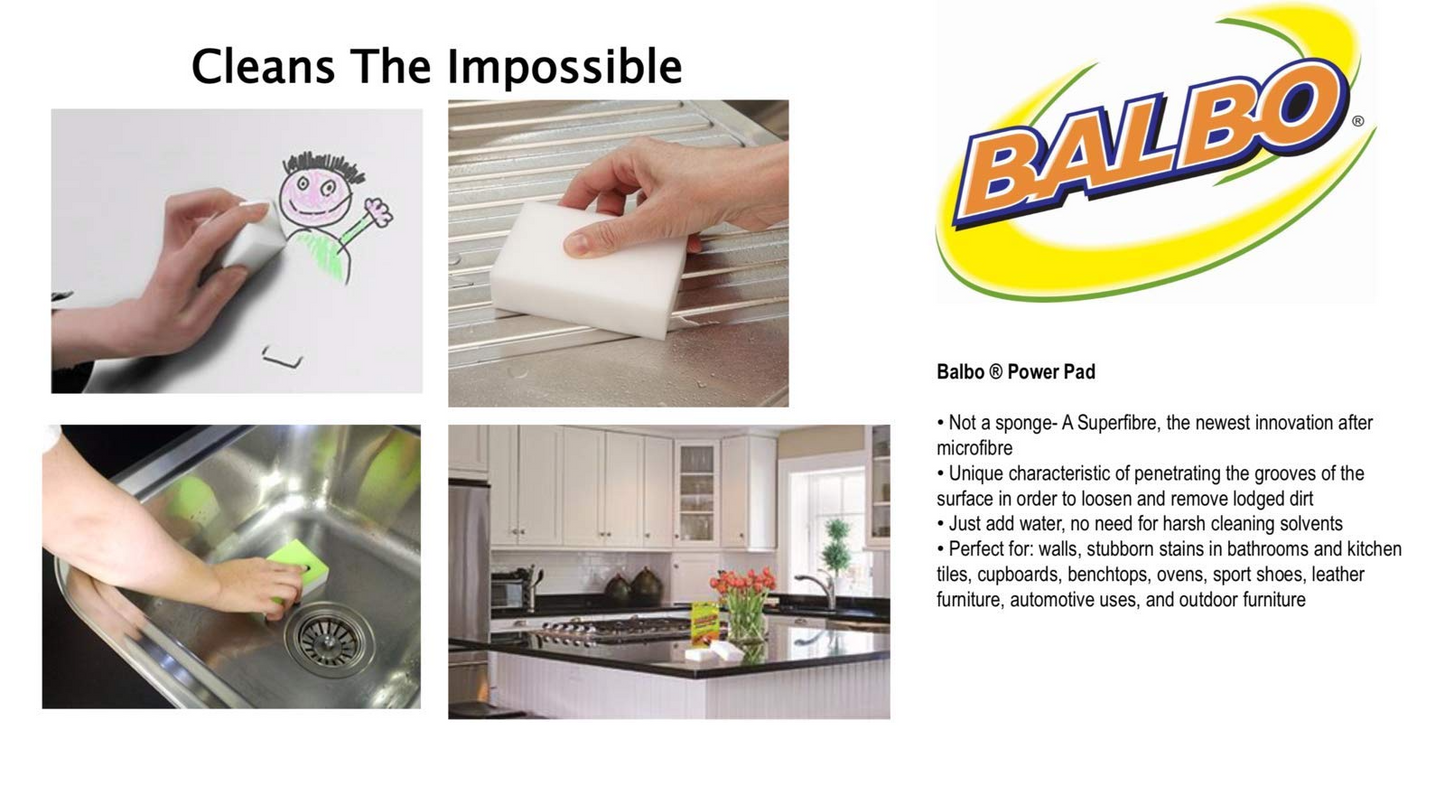 Pack of 2 BALBO Power Pad Cleaning Pad Eraser Magic Cleaning Tool Sponge - Image 5