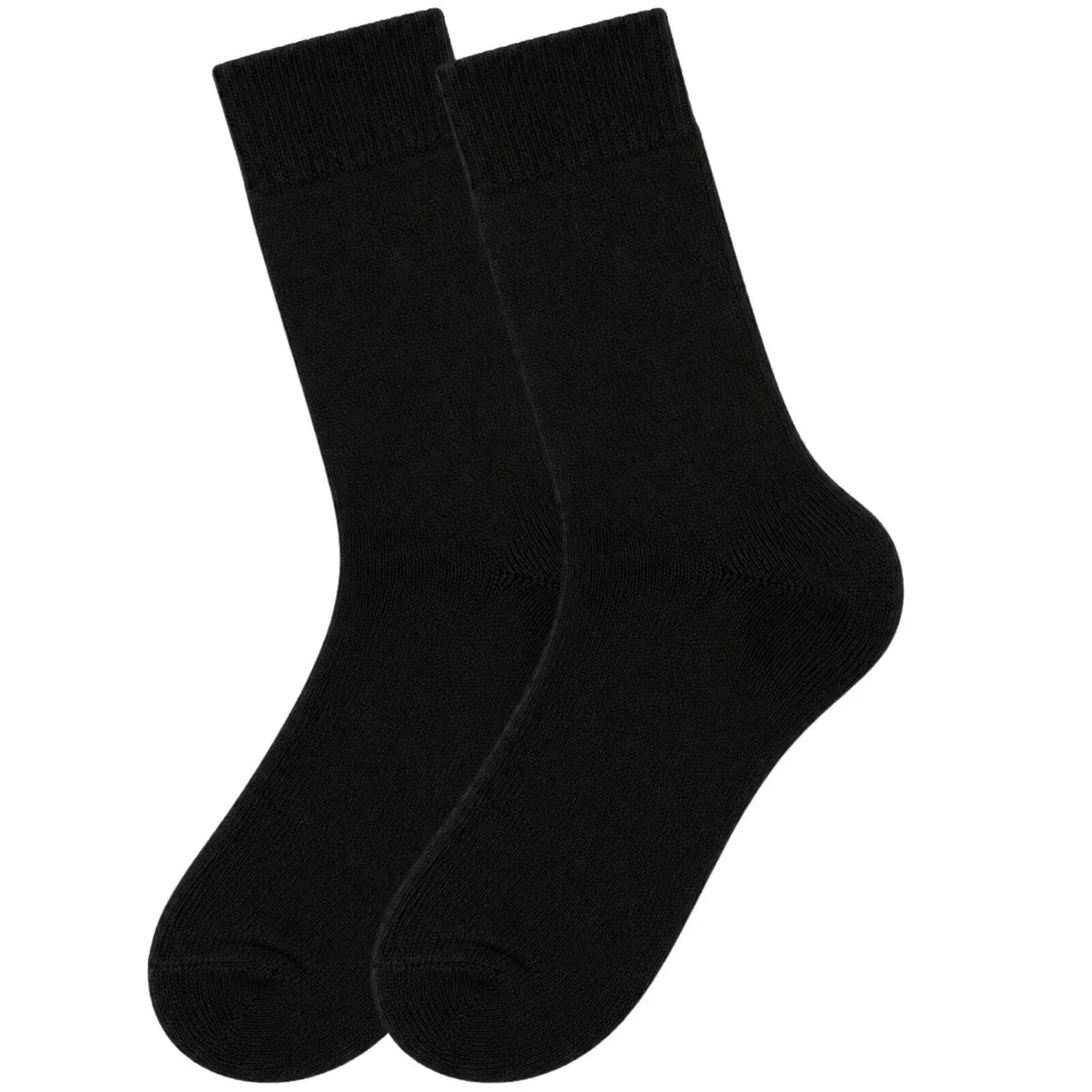 Merino Wool Mens Thermal Diabetic Socks Loose Top Circulation 12 Pairs - Black - Image 4