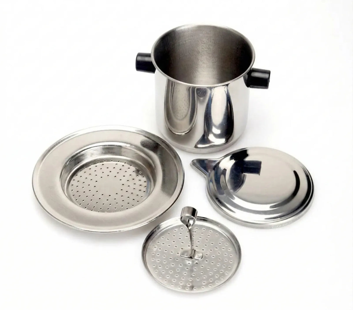 Stainless Steel Vietnam Vietnamese Coffee Simple Drip Filter Maker Infuser Home (Phin) - 8cm Diameter - Image 2