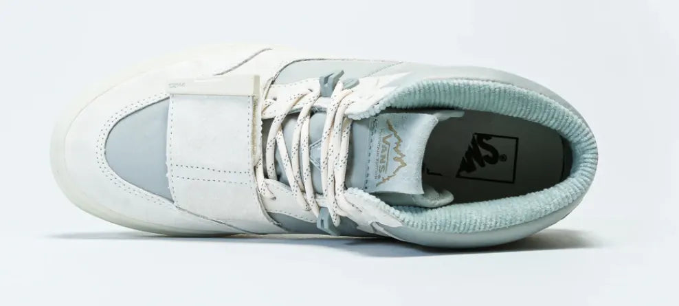 Vans Canvas High Top Shoes Sneakers Boots C2H4 - White/Sky - Image 9