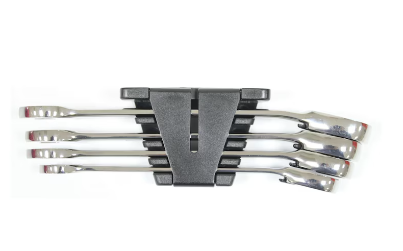 Wurth 4pcs Ratchet Combination Wrench Set with Reversing Lever – Chrome Vanadium Steel, 72-Tooth, High-Gloss Finish - Image 2