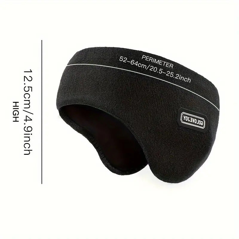 Warm Mens Winter Earmuffs Ear Cover Protection Running Headband in Black - Image 4