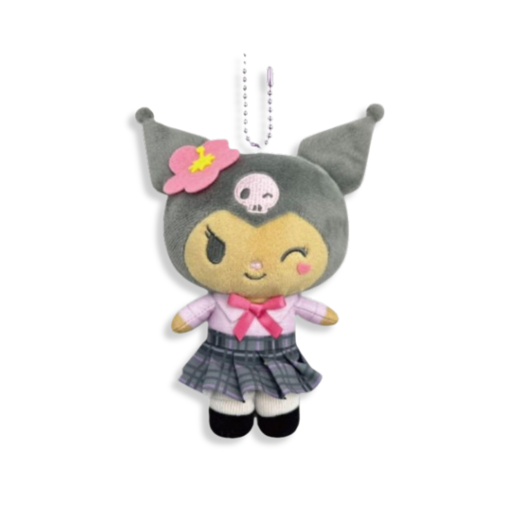 Sanrio Kuromi Tan Uniform Plush Mascot Keychain - Image 2