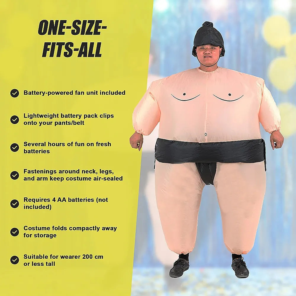 SUMO Fancy Dress Inflatable Suit -Fan Operated Costume - Image 9