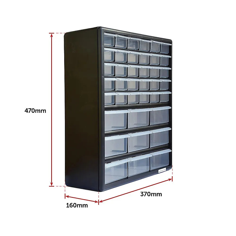 Storage Cabinet Drawers 39 Plastic Tool Box Containers Organiser Cupboard - Image 8