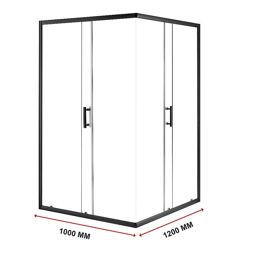 1000 x 1200mm Sliding Door Nano Safety Glass Shower Screen By Della Francesca - Image 8