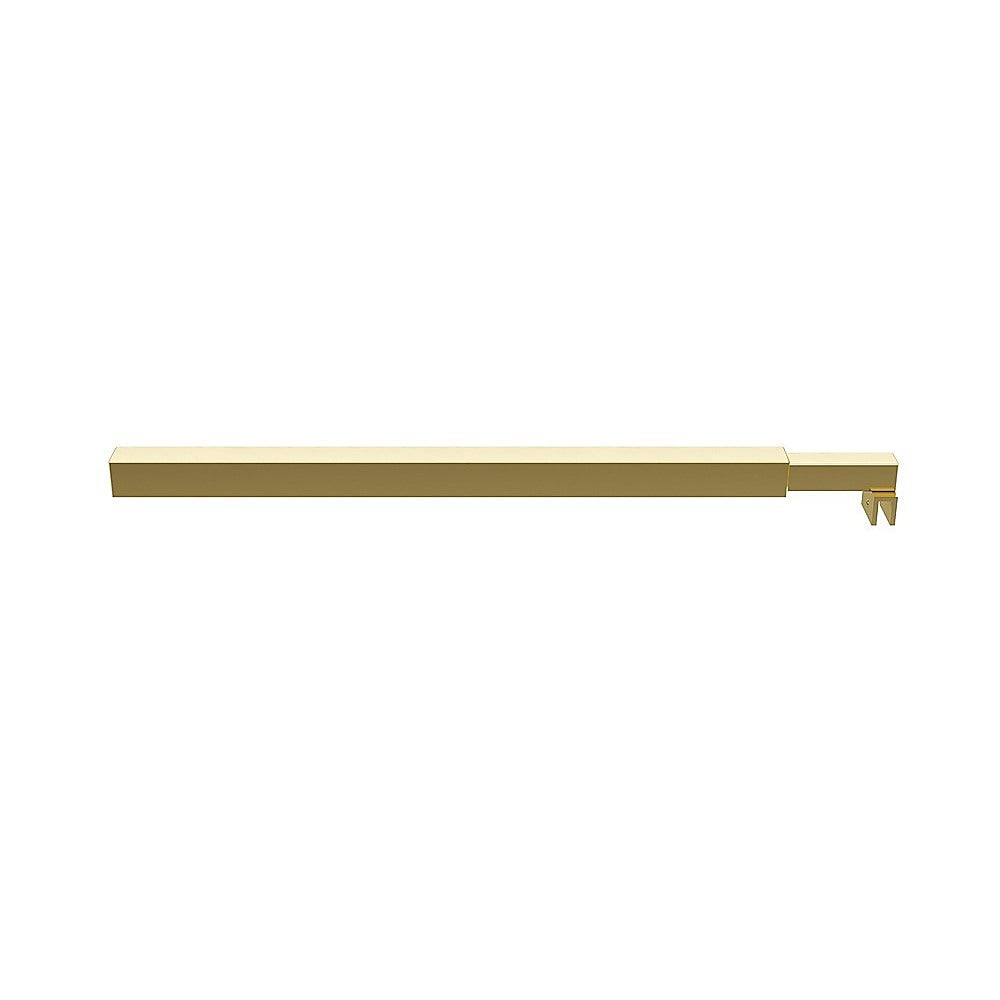 100cm Reeded Glass Shower Screen with Gold Wall Channel and Square Pole - Image 9