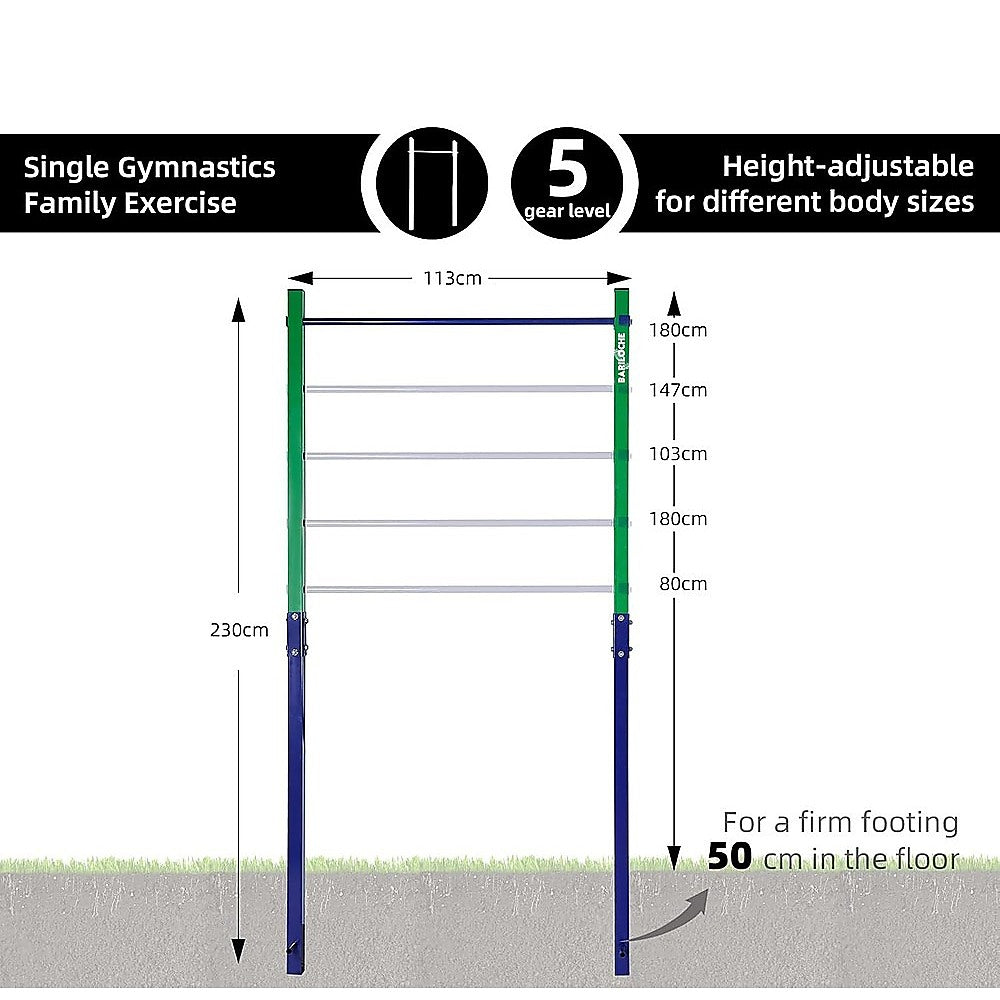 Single Outdoor Pull-Up Bar – Height Adjustable Gymnastics & Fitness Bar - Image 7