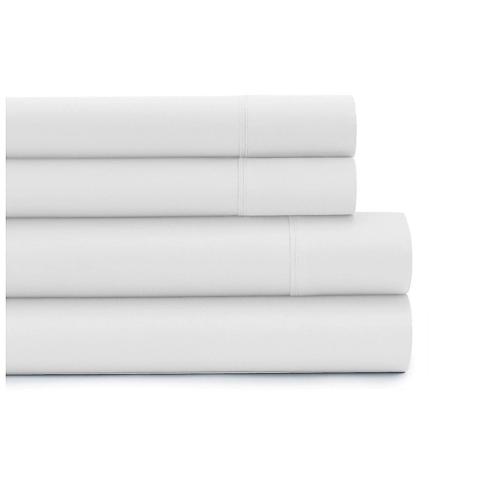 Double Bed Sheet Set – 1800 Series Microfiber, Deep Pocket, Soft & Breathable, White - Image 4