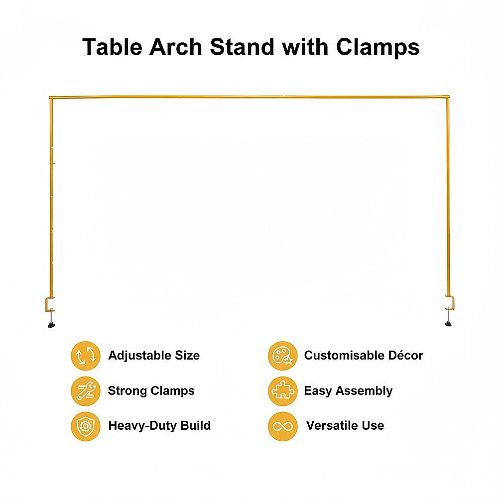 Table Arch Stand with Clamps – Wedding & Birthday Party Balloon Decoration Frame - Image 7