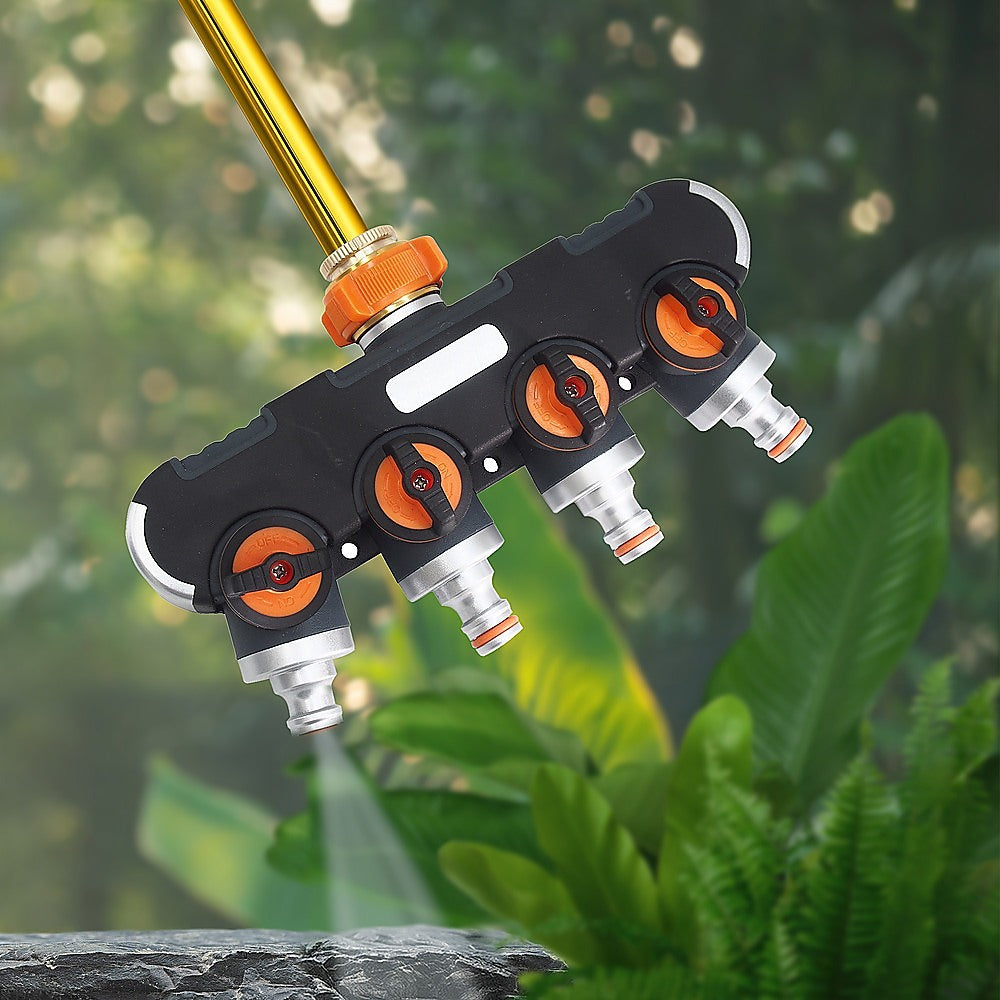 4 Way Hose Splitter Tap Garden Water Irrigation Distributor Valve - Image 6