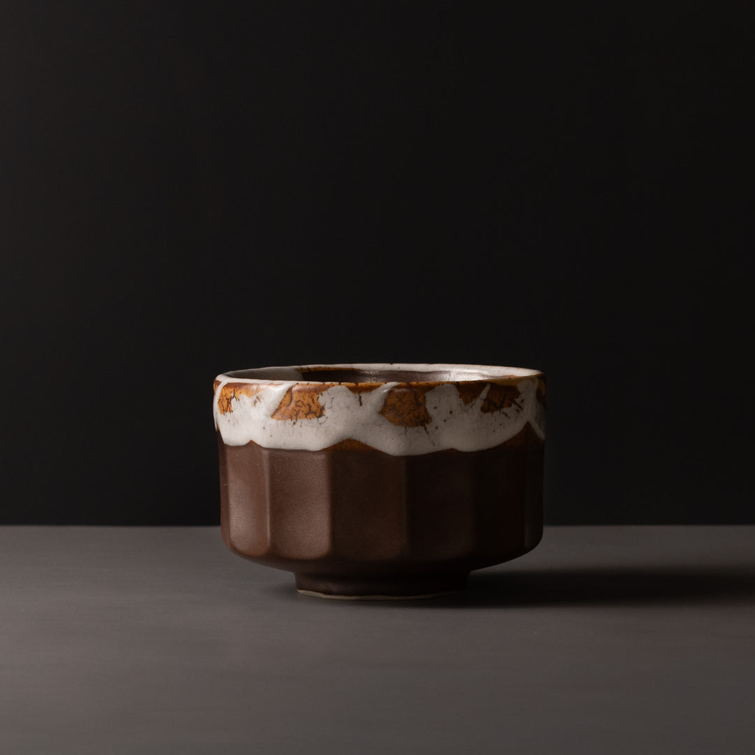 Matcha Tea bowl 11cm Metallic Rust Glaze - Image 4