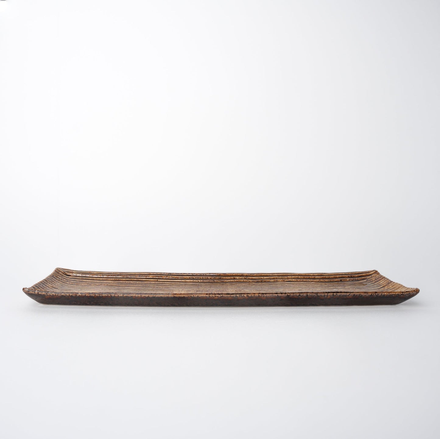 Sashimi Plate 33.2cm Amber Contour Glaze - Image 3
