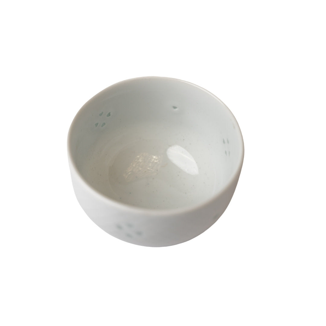 Tea Cup 18.5cm Fine White Crosshatch - Image 3
