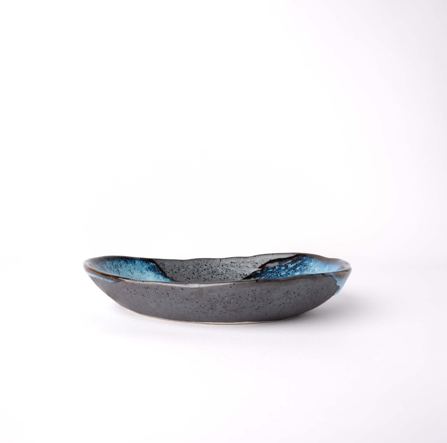 Organic Shallow Bowl 18.5cm Storm Glaze - Image 3