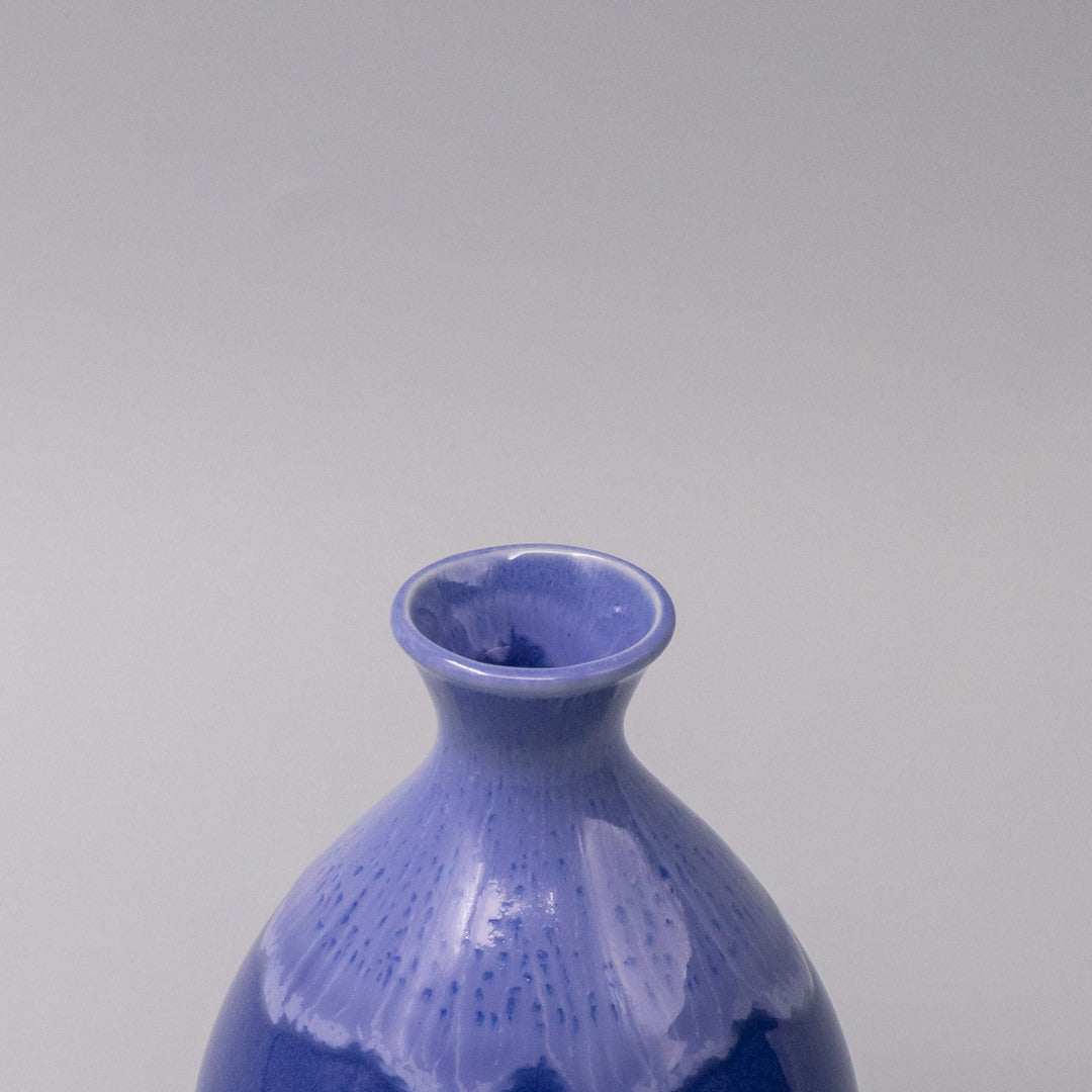 Sake Jug 300ml Cornflower Blue white Drip - Image 4