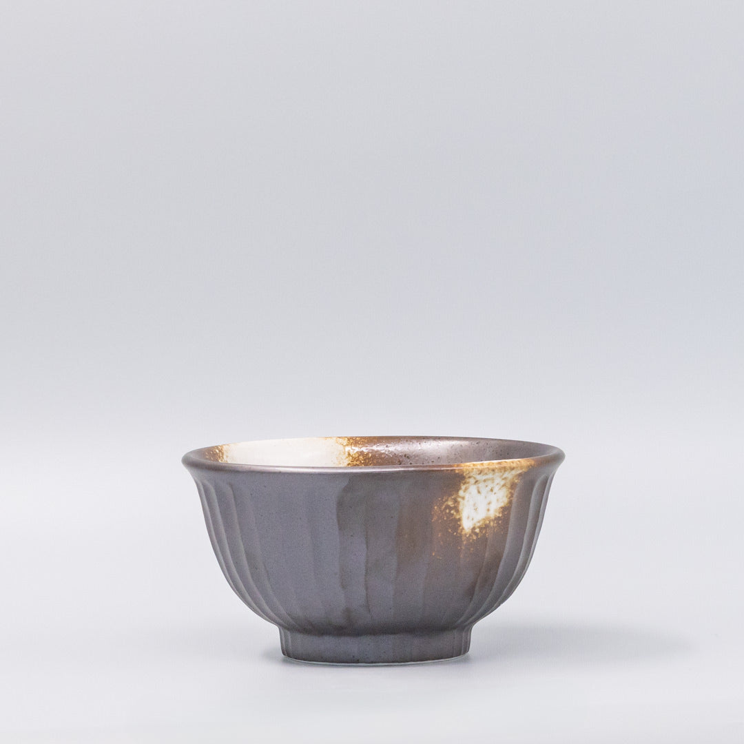 Bowl Deep 18cm Black Ridged Glaze - Image 4