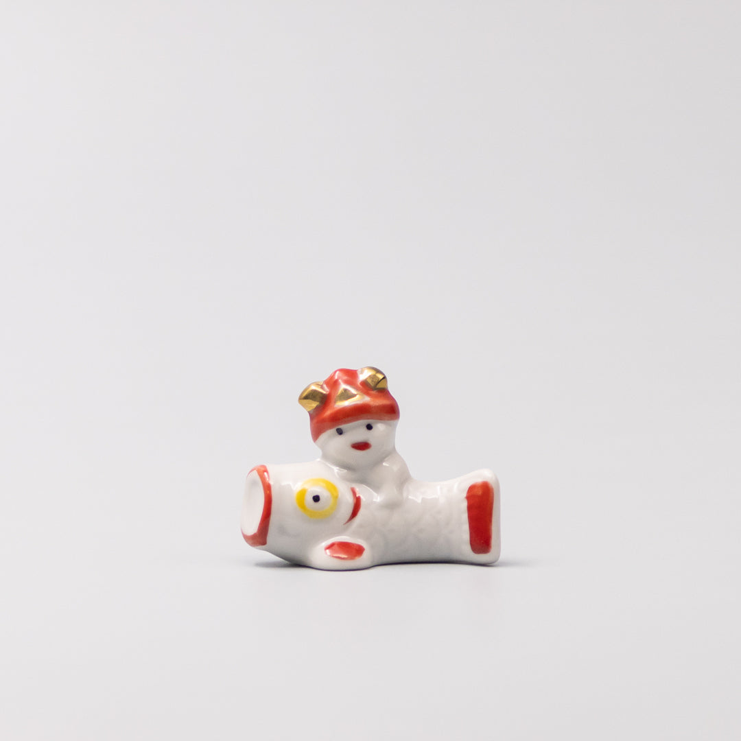 Chopstick Rest Red and White Fish Riding - Image 3