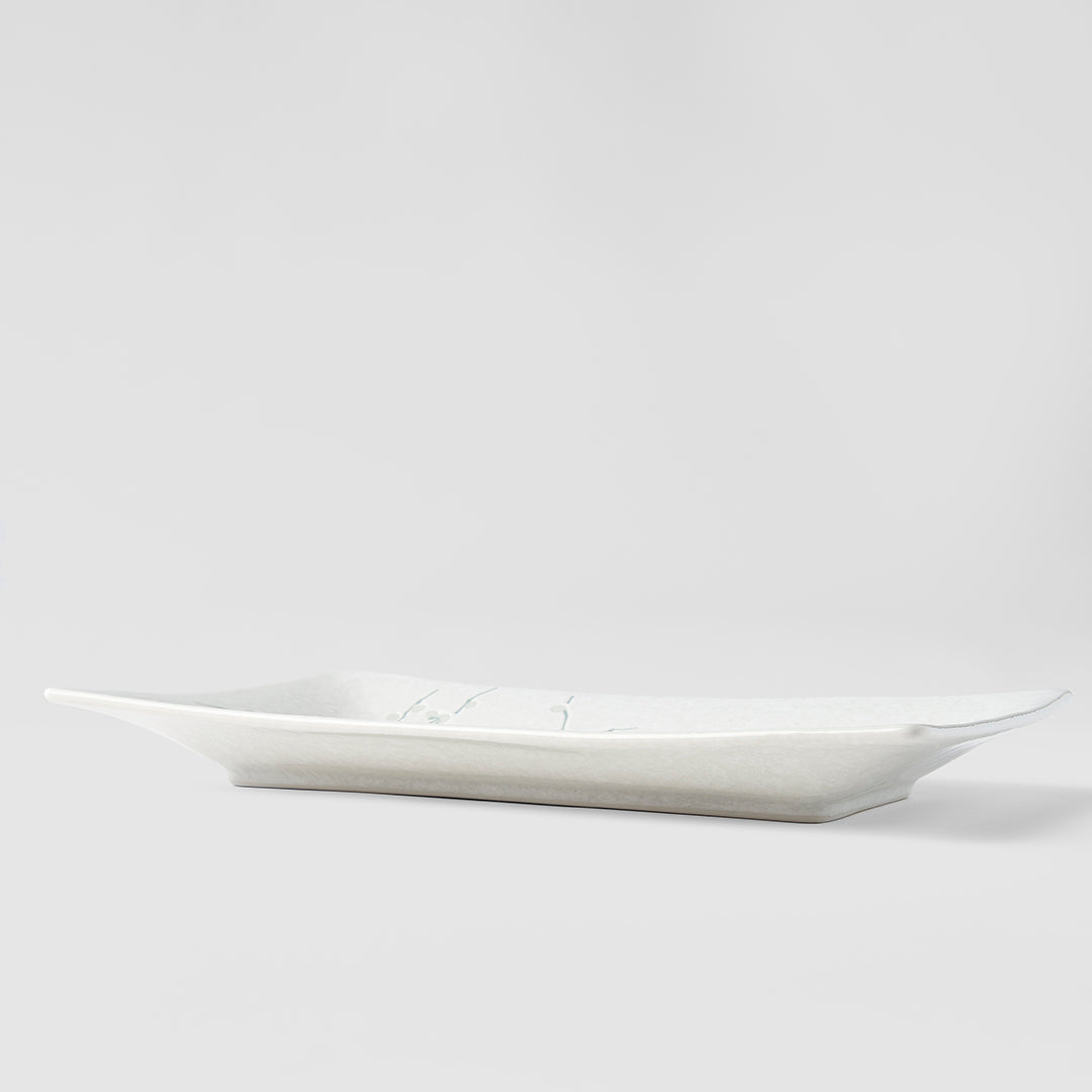 Platter Rectangular 33cm White Blossom Glaze - Image 5