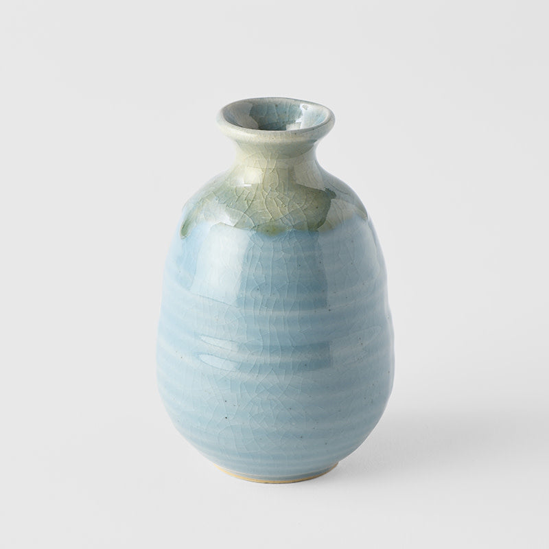 Sake Jug 280ml Crazed Blue Glaze - Image 4