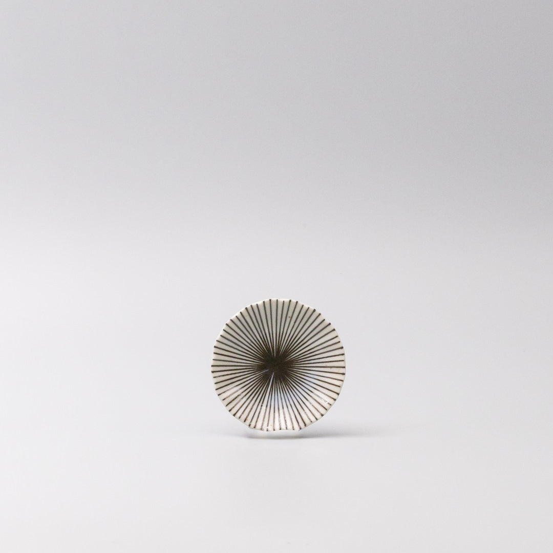 Sauce Dish 8cm Radiant Line Indigo Stripe Glaze - Image 4
