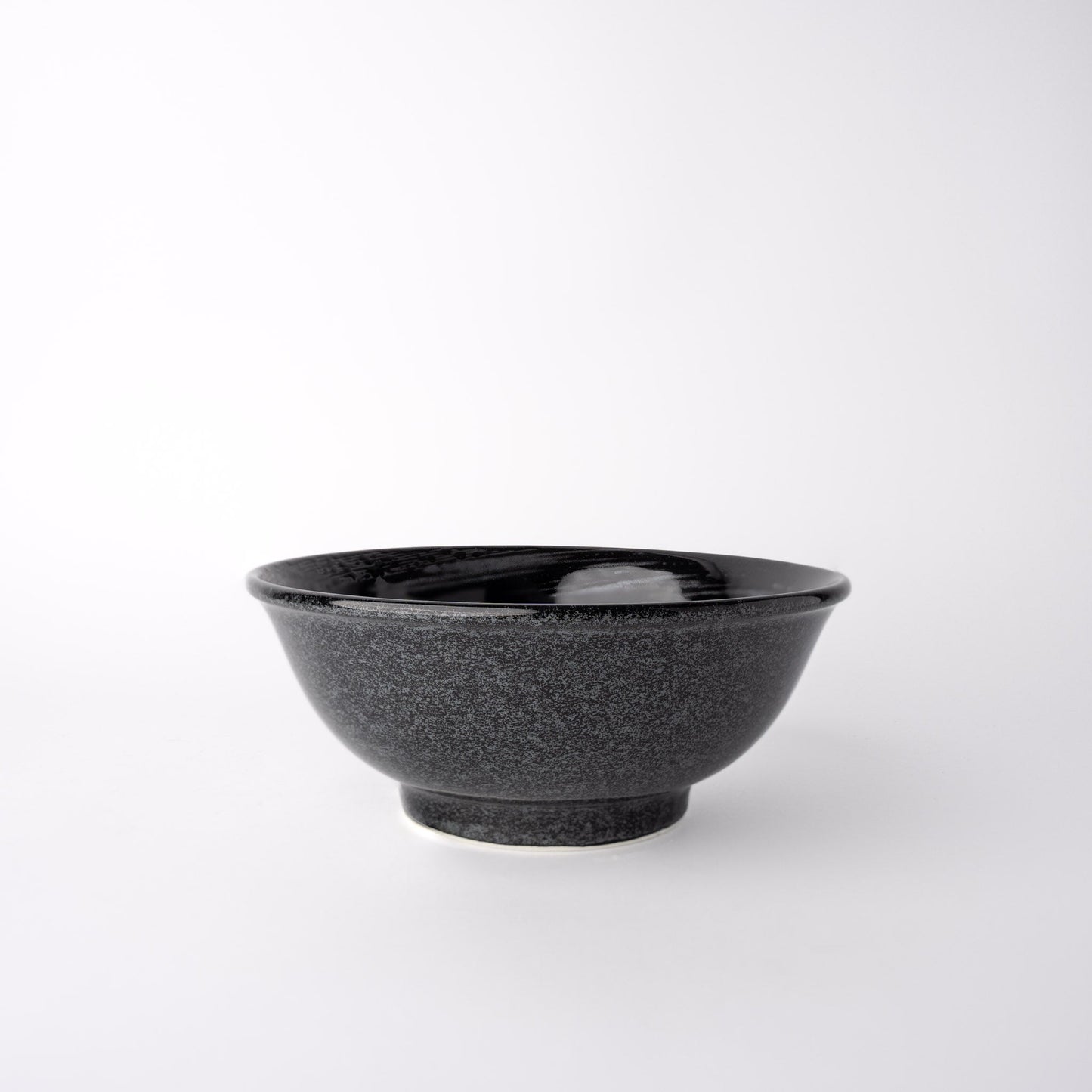 Udon Bowl Fluted 19.5cm Gunmetal Swirl Glaze - Image 3