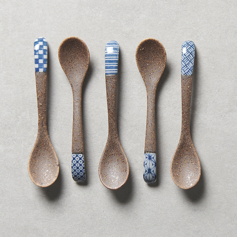 Spoon Small Bisque Indigo Asanoha - Image 5