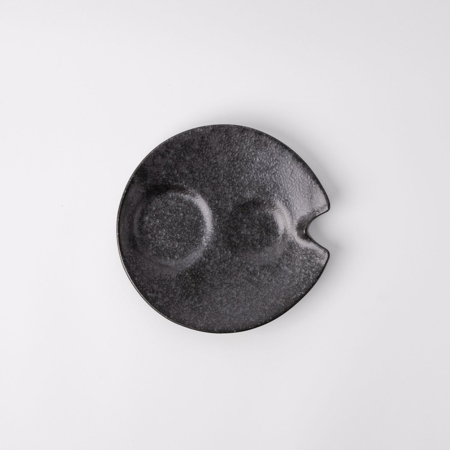 Plate Dimpled 15cm Craft Black Glaze - Image 3