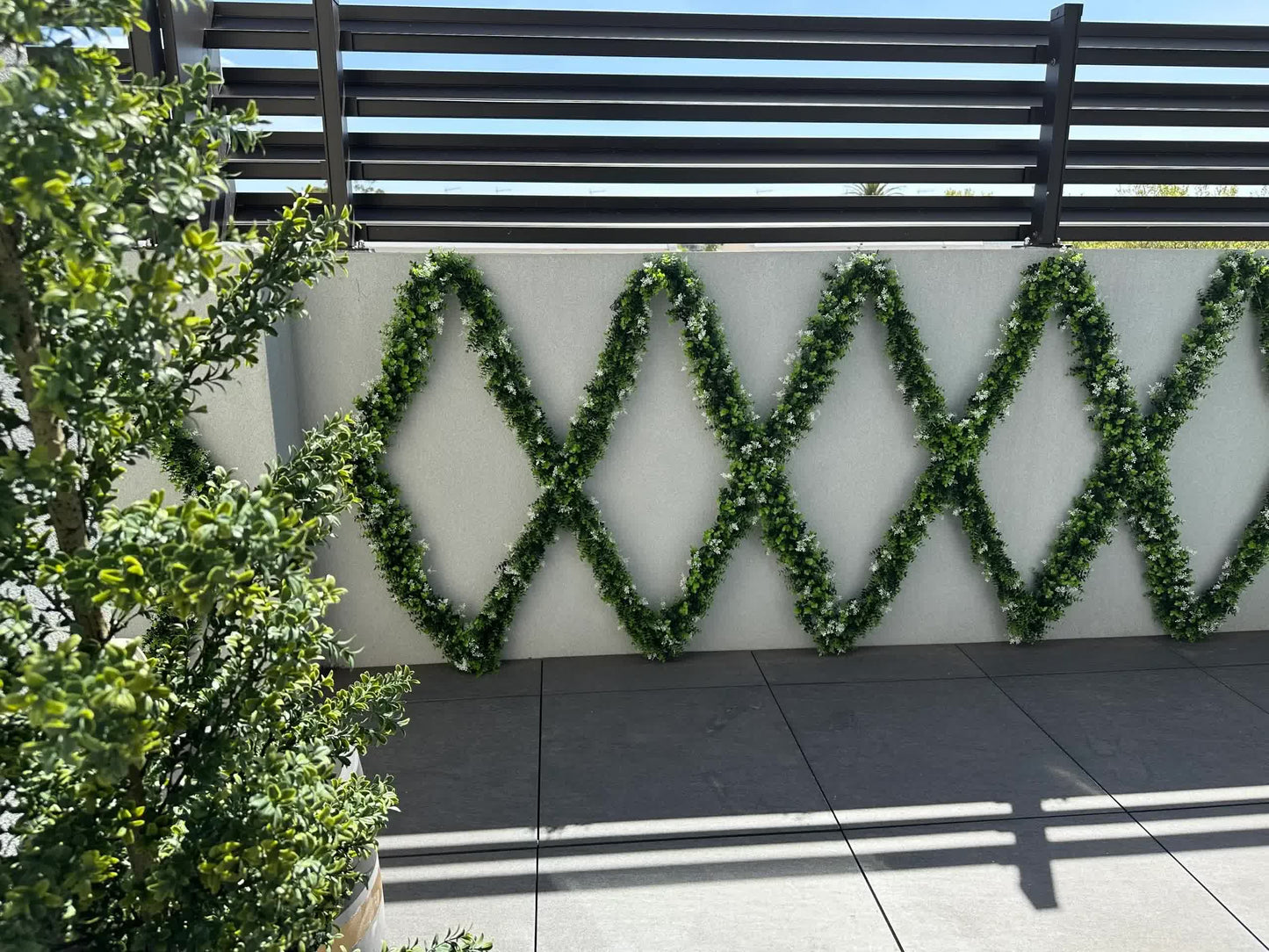 Artificial Extendable Hanging Flowering White Eucalyptus Vine UV Resistant 55cm - Image 5