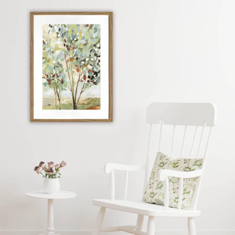 Summer Tree Artwork Framed W Glass Front 60x80cm - Image 4